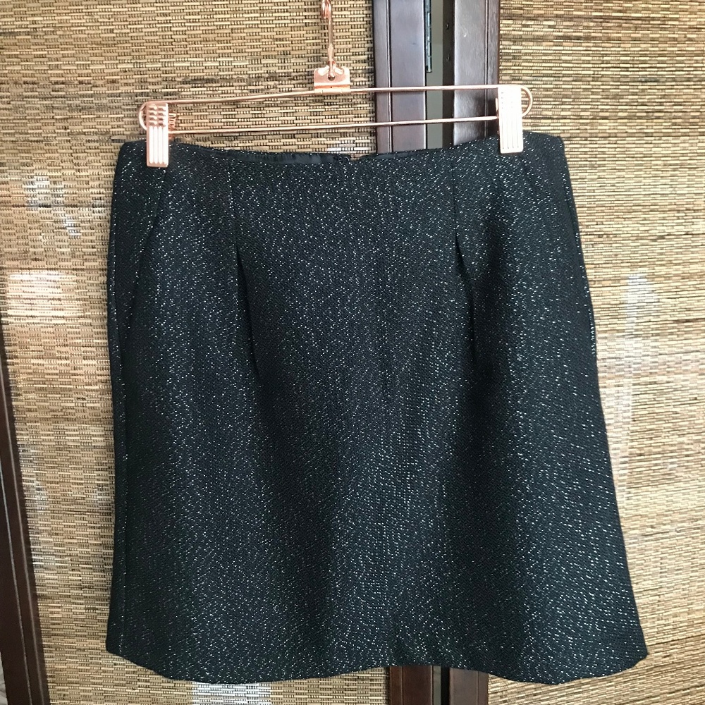 GAP Silver Sparkle and Black Career Skirt